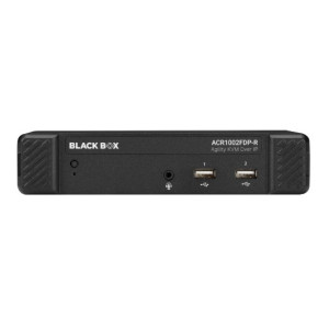 Black Box ACR1002FDP-R KVM Over IP Fiber Extender Receiver, Dual Monitor, DisplayPort, USB 2.0, 2 SFP ports